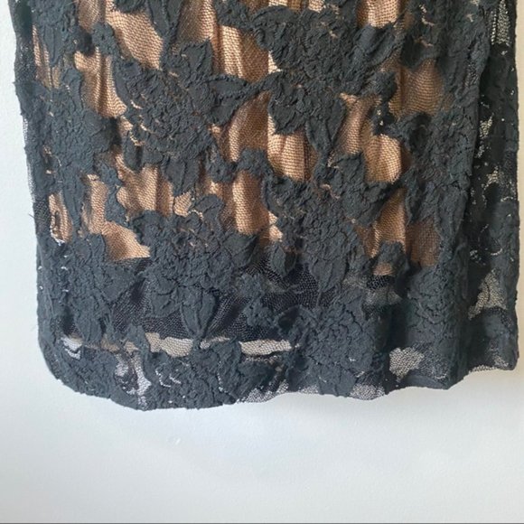 Rebecca Taylor Floral Lace Black Dress Size 6 - Picture 9 of 16